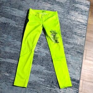 Tripp customized lime green jeans